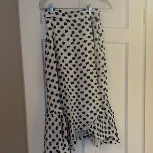 Eva Franco Black and White Asymmetrical Skirt
